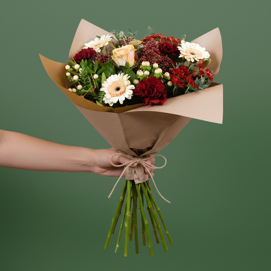 The 'Kris' | Charming Festive Bouquet - Guernsey Flowers by Post