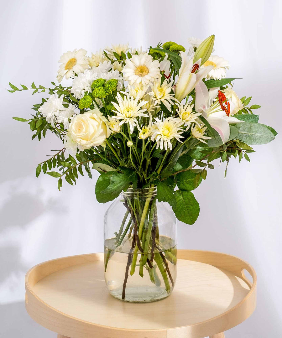 White Simplicity Bouquet - Guernsey Flowers by Post