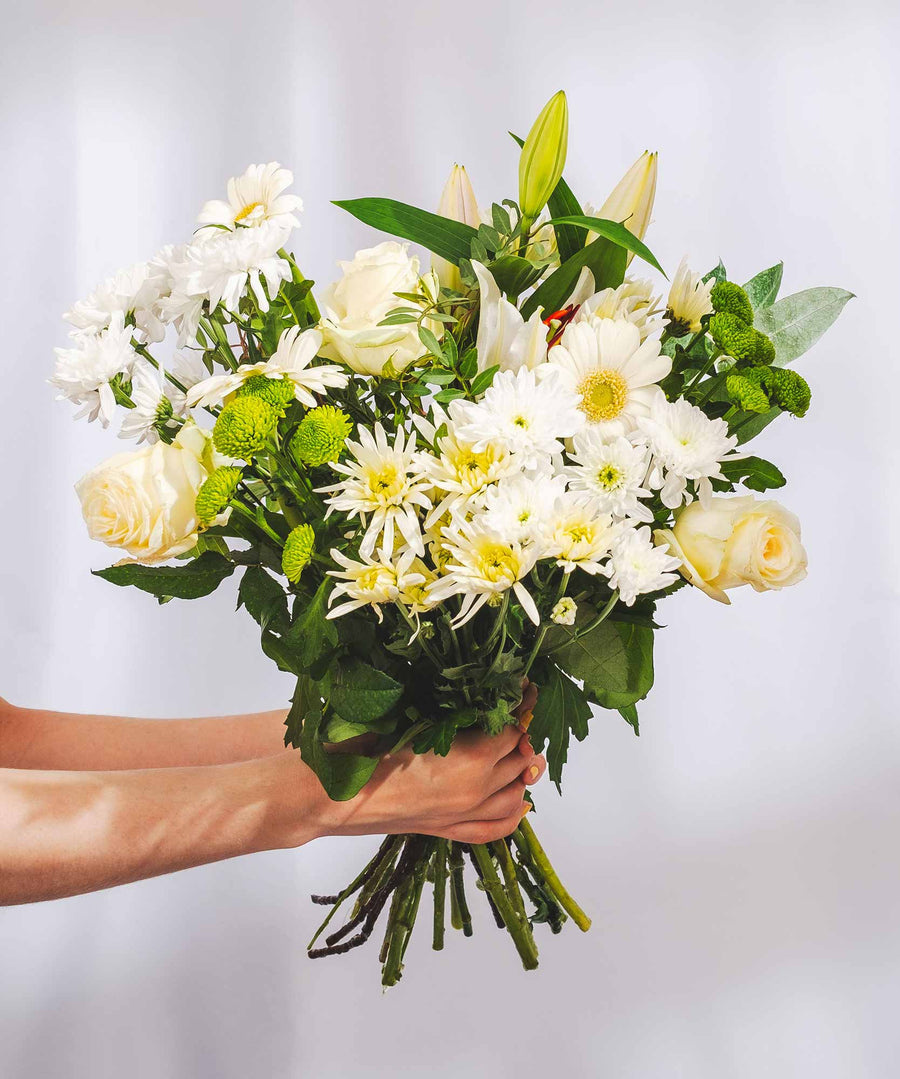 White Simplicity Bouquet - Guernsey Flowers by Post