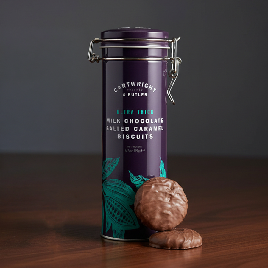 Cartwright & Butler Milk Chocolate Salted Caramel Biscuits - Guernsey Flowers by Post
