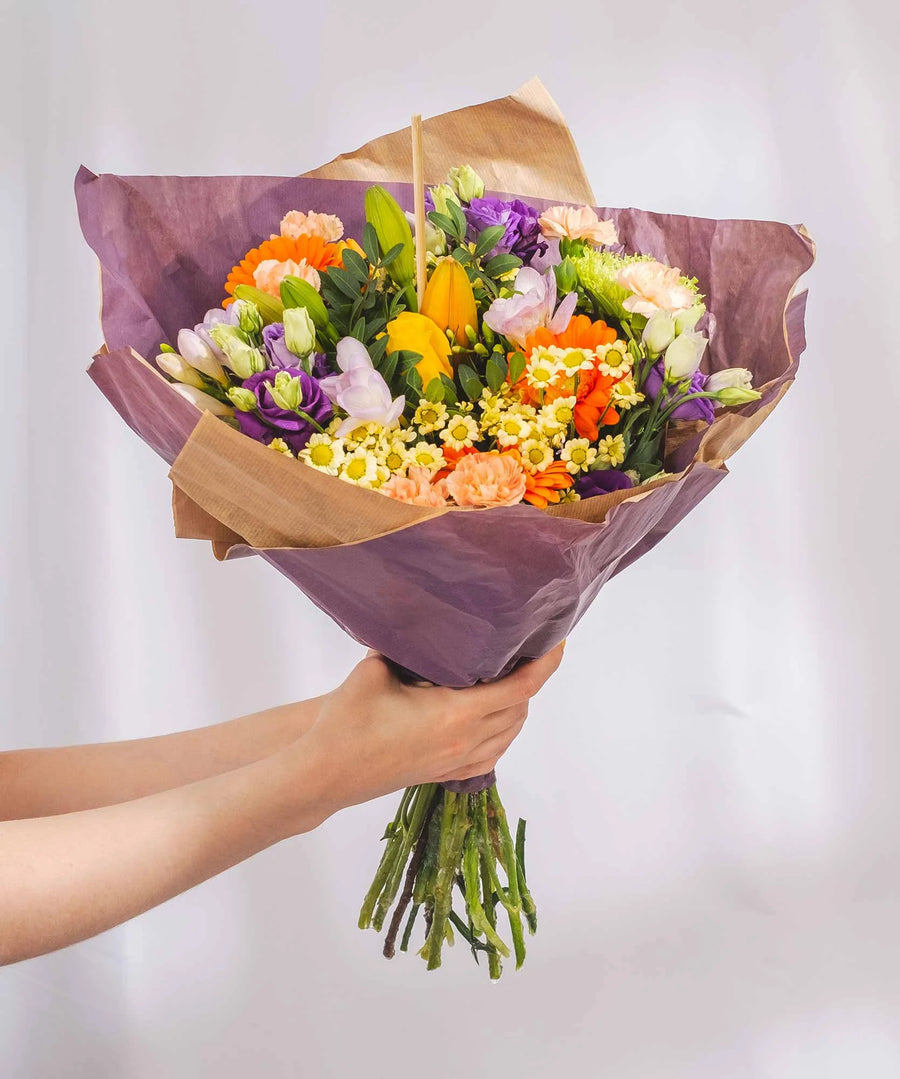 Colourful Bright Country Daze Bouquet - Guernsey Flowers by Post