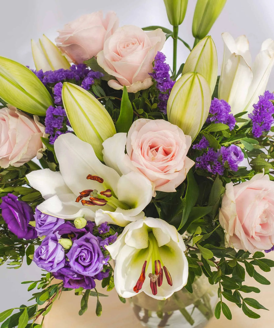 Purple Passion Hand Tied Bouquet - Guernsey Flowers by Post