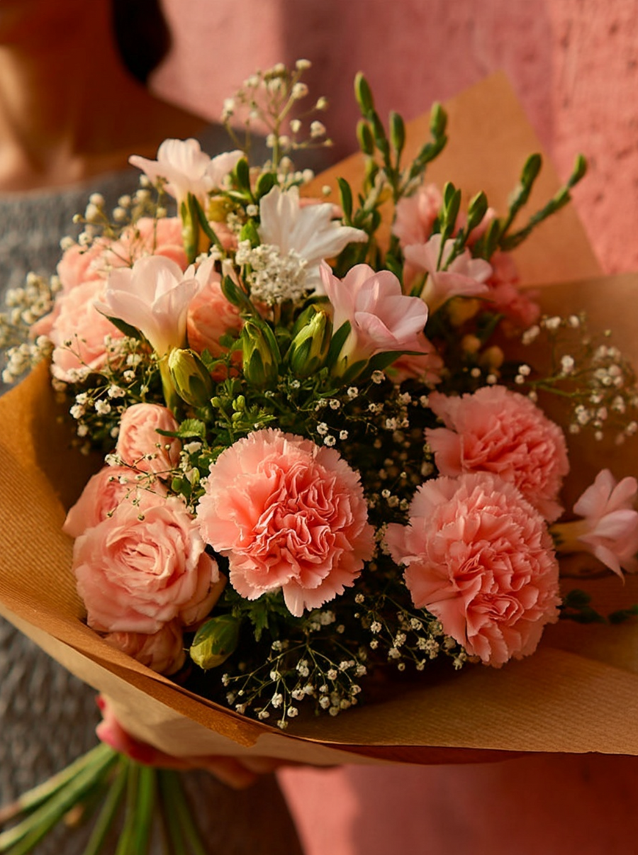 Luscious Pinks Bouquet - Guernsey Flowers by Post