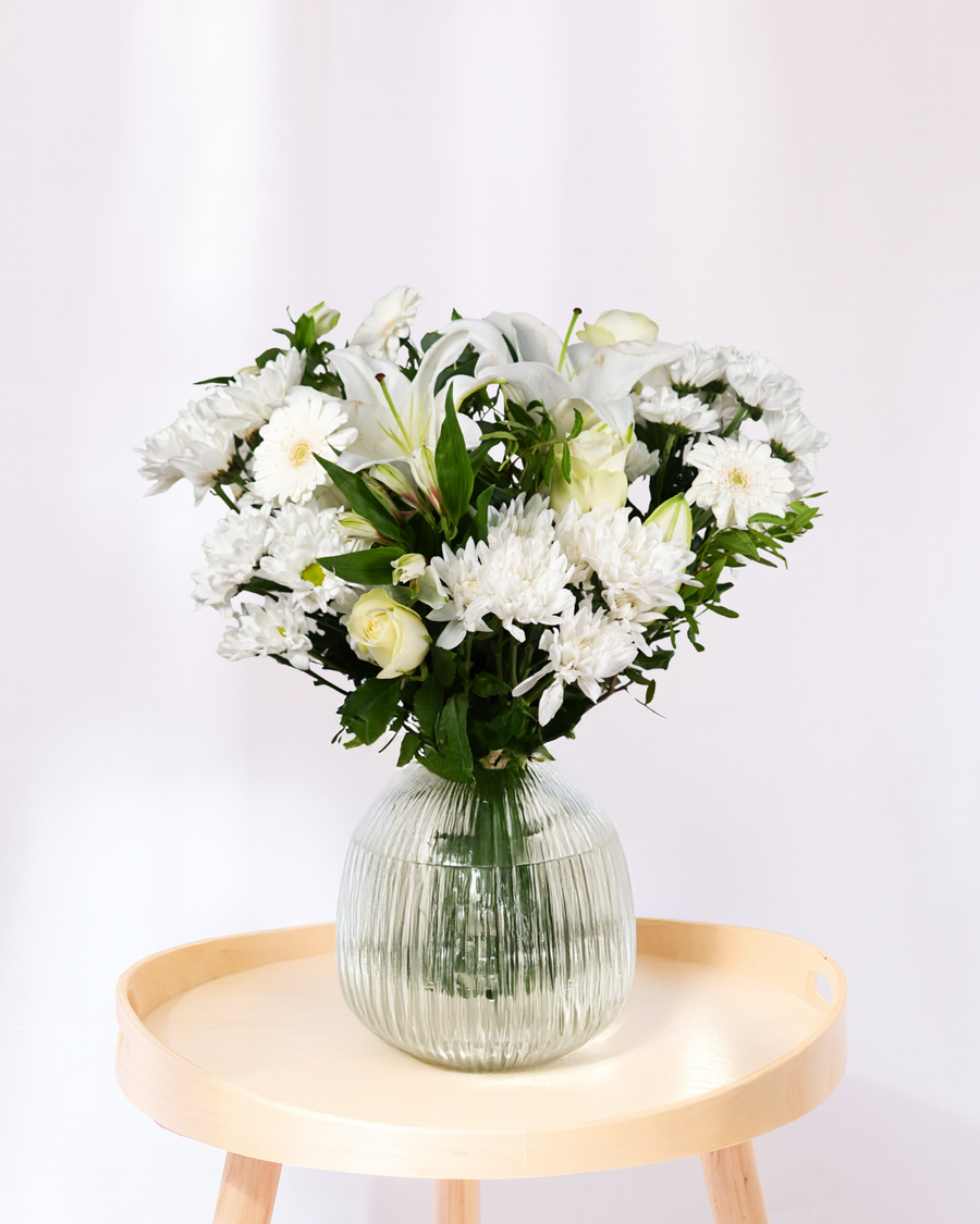 White Simplicity Bouquet - Guernsey Flowers by Post