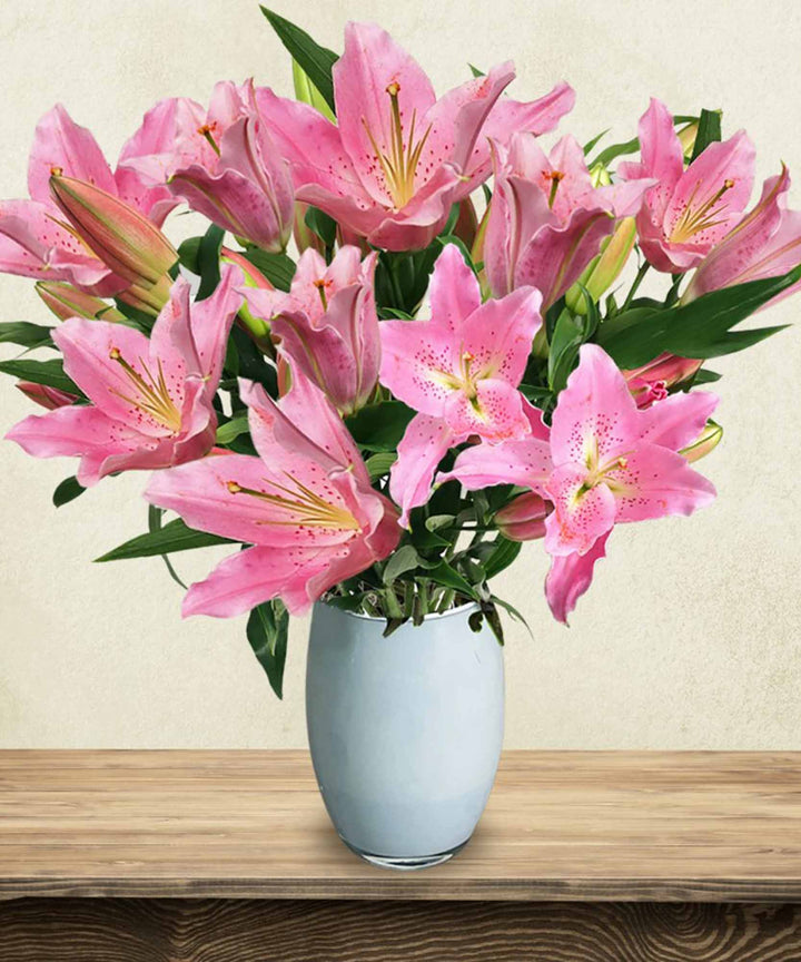 Pink Lily Flowers - Guernsey Flowers by Post