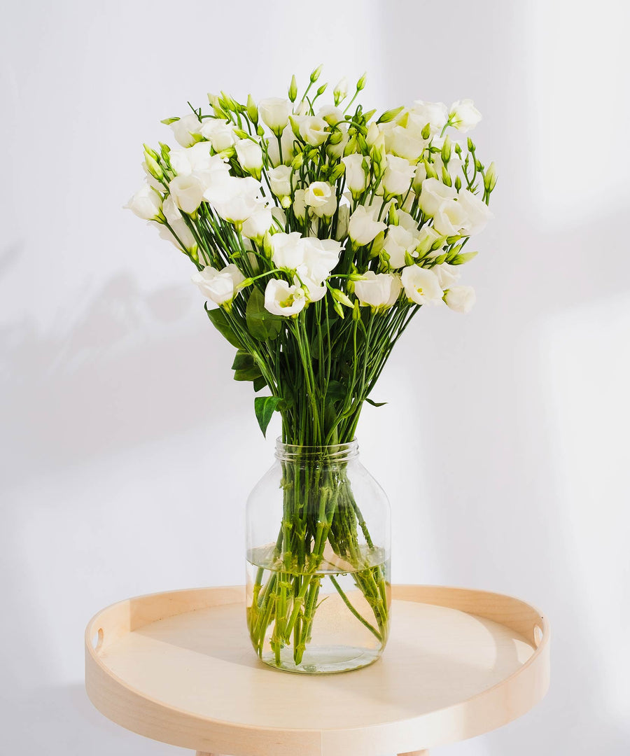 White Lisianthus Flowers - Guernsey Flowers by Post
