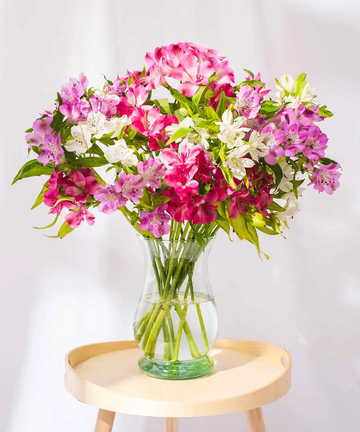 Guernsey Pink, Purple & White Alstroemeria Flowers - Guernsey Flowers by Post